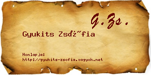 Gyukits Zsófia névjegykártya