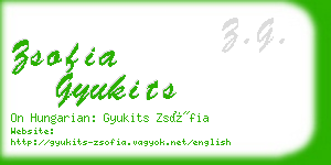 zsofia gyukits business card